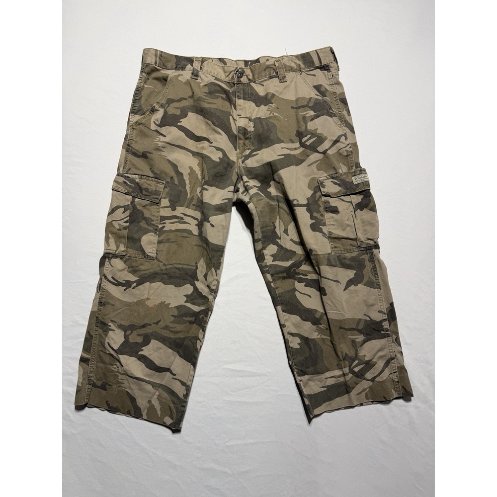 Wrangler Camo Cargo Pants 38x30 Authentic Issue Cotton Utility Work Pants